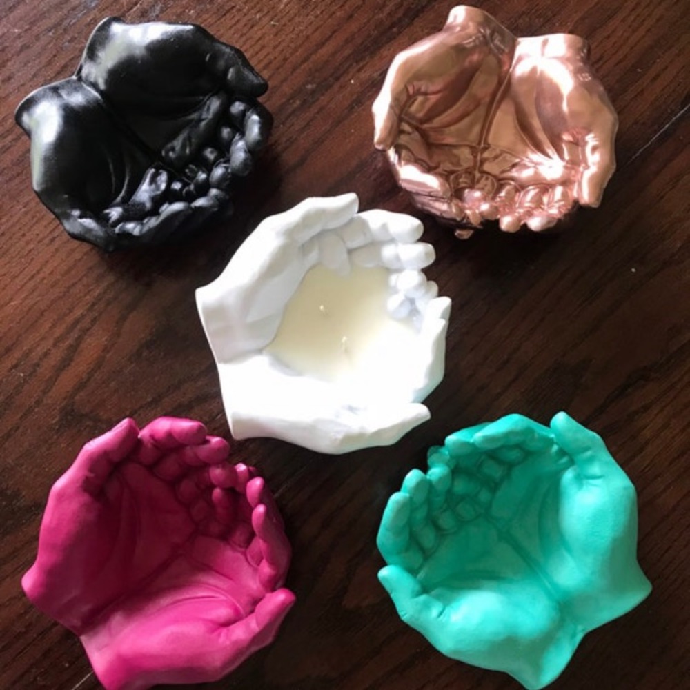 Hand bowl with candle
